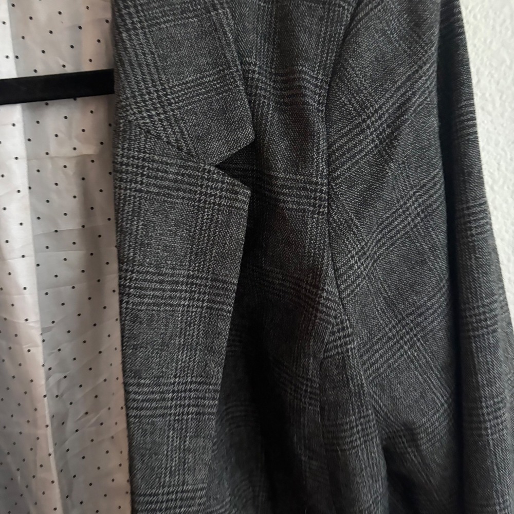 Kensie Women's Gray Plaid Blazer Jacket XL Button Front - Picture 5 of 8